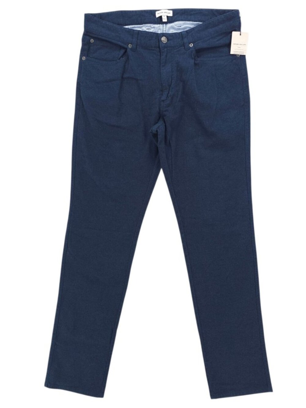 NWT PETER MILLAR Mountainside Flannel 5 Pocket Pant Atlantic Blue Size 33